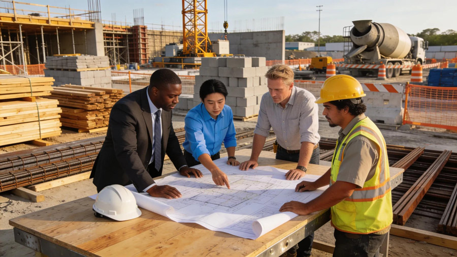 construction-project-managers-reviewing-concrete-plans